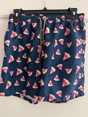 Boys Franks Swim Shorts with Pink Watermelon Print